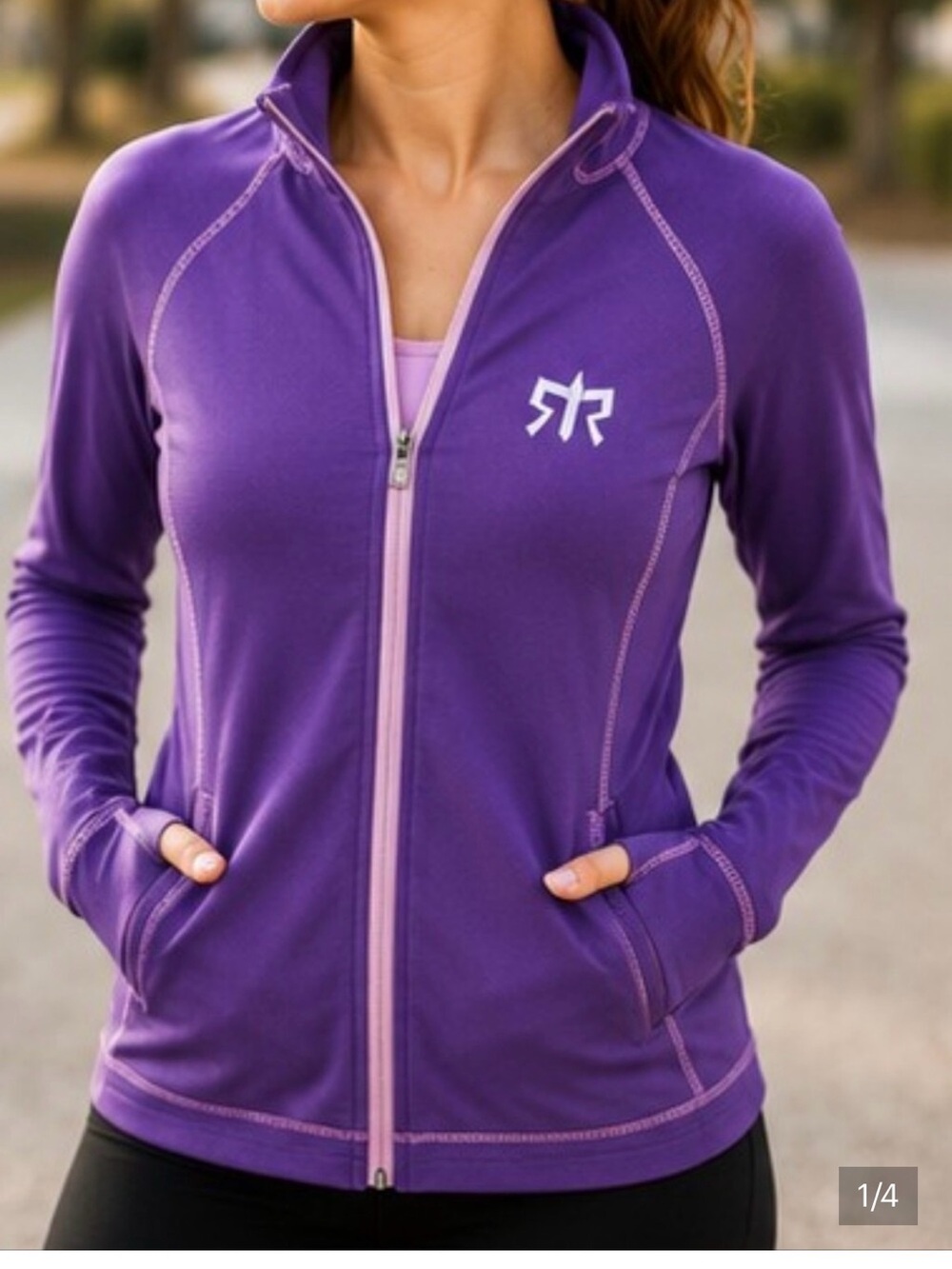 Women’s Purple Full-Zip Athletic Jacket